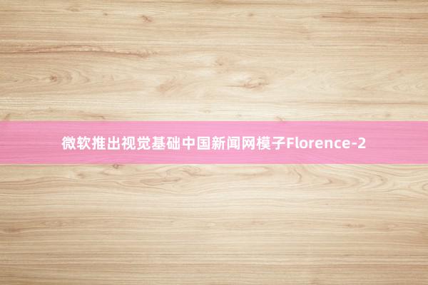 微软推出视觉基础中国新闻网模子Florence-2